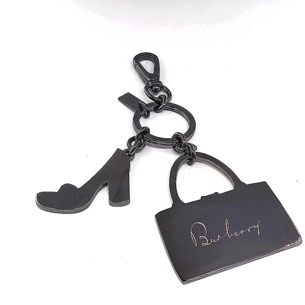 Vintage Burberry Plaid Purse and Heel Keychain FOB Tigger Snap Purse Charm - Picture 5 of 8